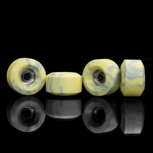 Yellow & Grey Swirl Wheels (65D)